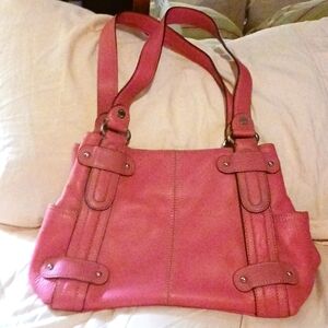 New! Pink Leather Shoulder Bag💕 See Photos For color!